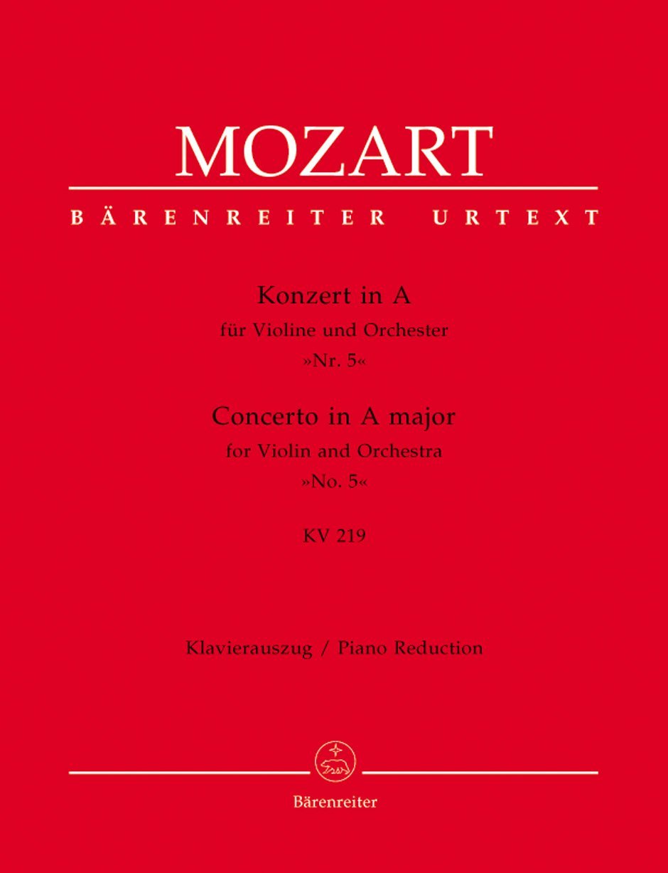 Concerto for Violin No.5 in A major K.219 (Violin & Piano)