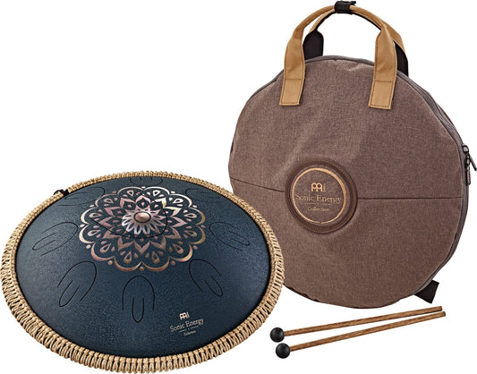 Meinl Sonic Energy Octave Steel Tongue Drum 9 Notes 16" with Mallets, Bag — Sound Healing Instrument for Musical Education, Meditation, ASMR, Yoga