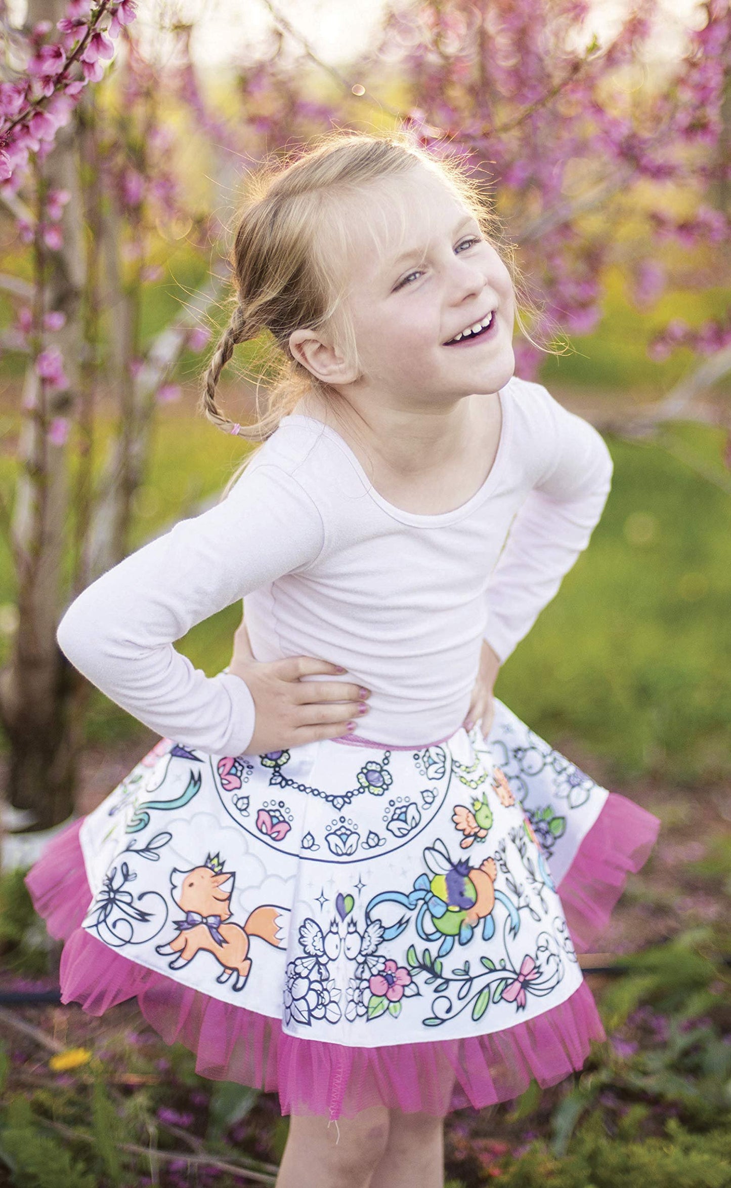 Great Pretenders 83080, Colour-A-Skirt, US Size 4-6 Multicolor