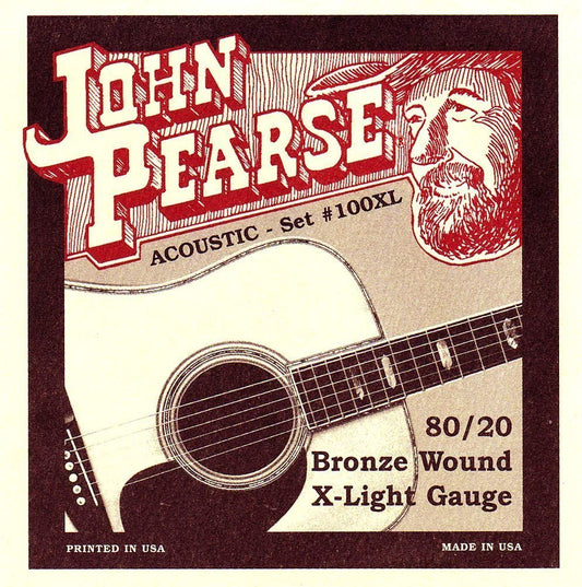 John Pearse 80/20 Bronze Acoustic Guitar Strings