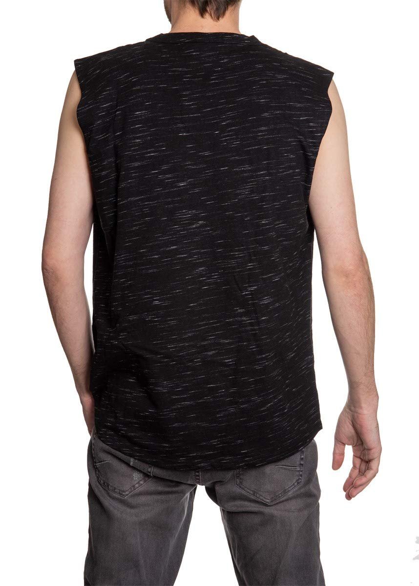 Calhoun NHL Men's Team Logo Crew Neck Space Dyed Cotton Sleeveless T-Shirt