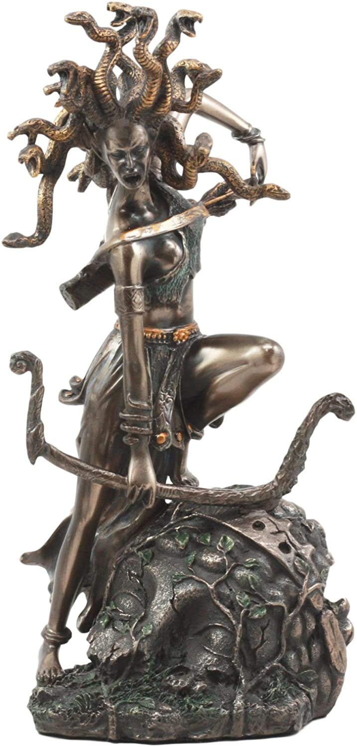 Pacific Giftware Medusa Gorgon Mythology Figurine Bronze Finish
