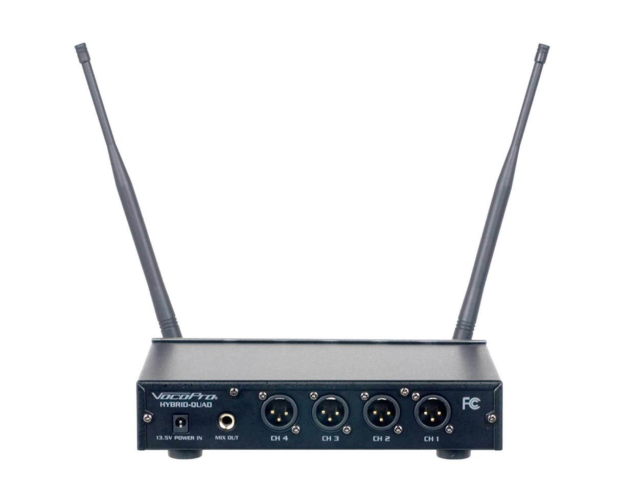 VocoPro 4 Channel, UHF/DSP Hybrid, W/HH Mic System - HYBRIDQUADH1, Black
