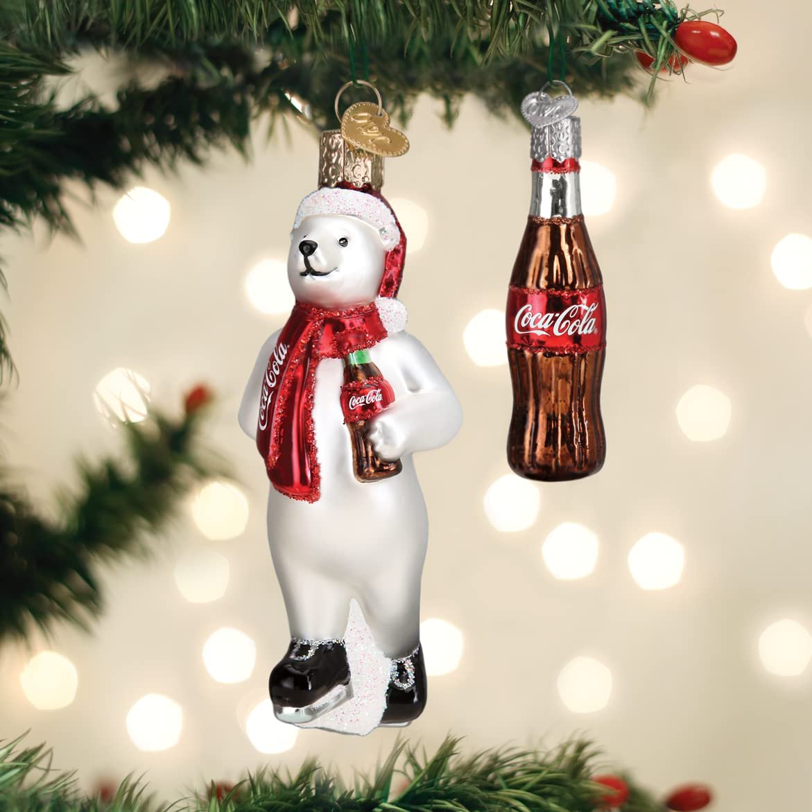 Old World Christmas Coca-Cola Glass Blown Ornament for Christmas Tree