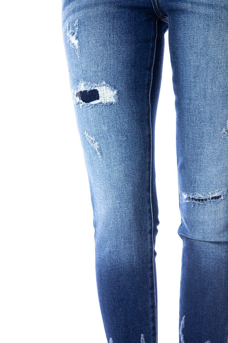 Kan Can Women's High Rise Ankle Skinny Jeans