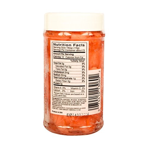 Amasu Shoga (Sweet Pickled Ginger) - 12oz by Shirakiku.