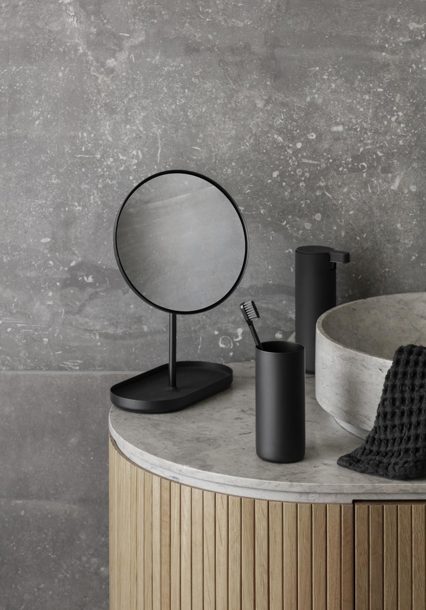 blomus Soap Dispenser MODO - 165ml/6oz - Black - Titanium Coated