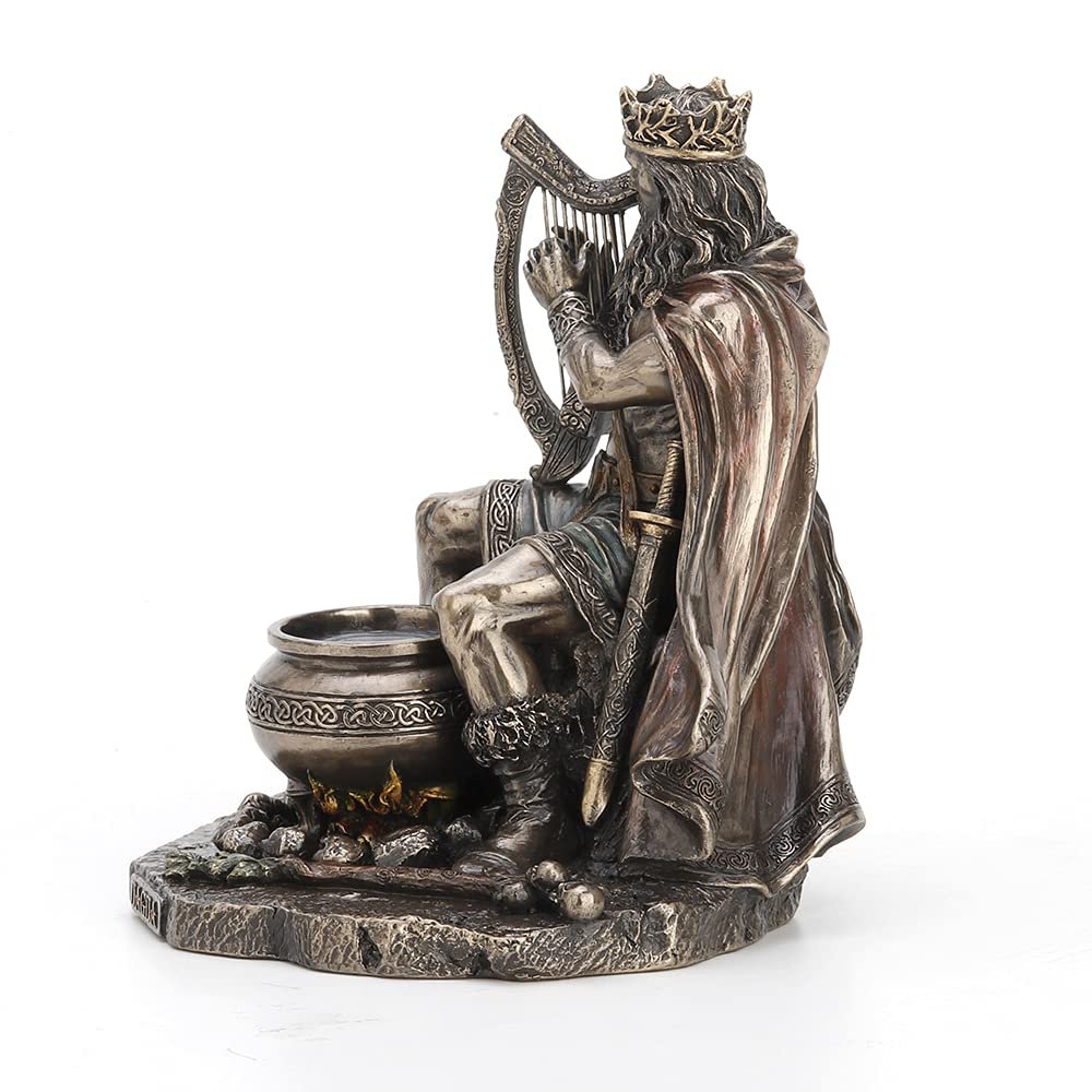 Veronese Design 7 1/4" Tall Celtic God Dagda Druid King of Tuatha De Danann Cold Cast Bronzed Resin Sculpture