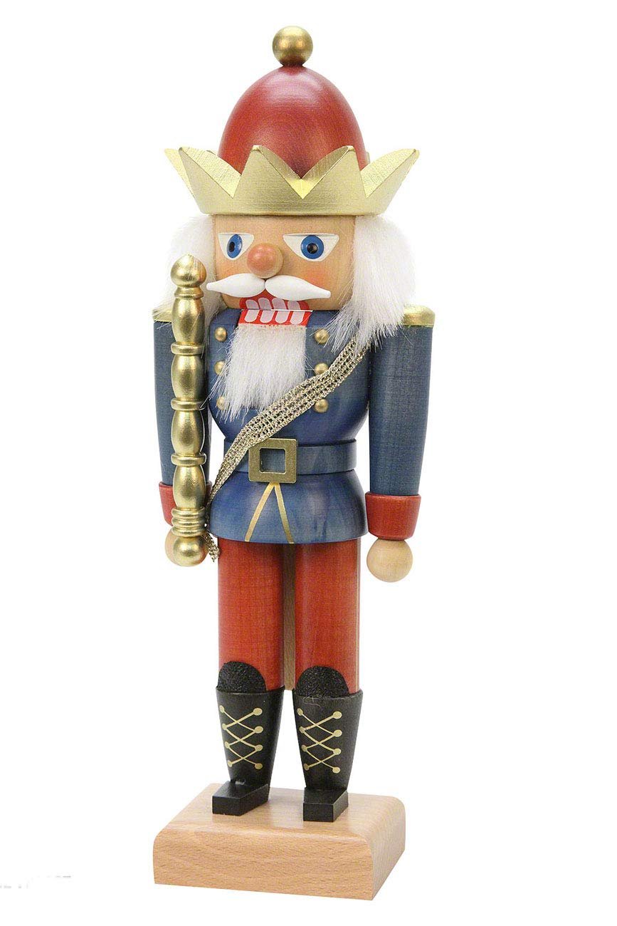 German Christmas Nutcracker King - 27,5 cm / 11 inch - Authentic German Erzgebirge Nutcrackers - Christian Ulbricht