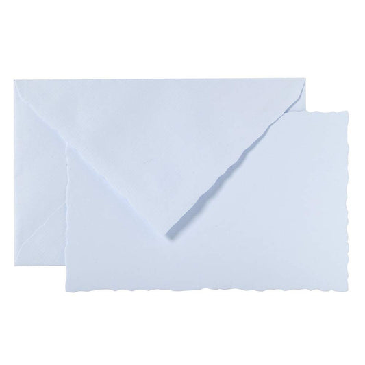 Clairefontaine - Ref 25202L - G.Lalo Correspondence Set "Collection de Paris" - 10 x Cards (300gsm, 97 x 152mm) + 10 x Lined Envelopes with Serrated Edges (100 x 158mm) - Blue