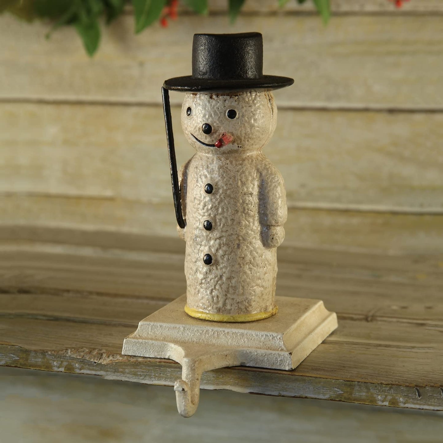 HomArt Snowman Stocking Holder - Cast Iron