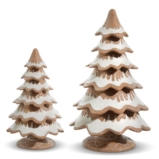 RAZ Imports Gingerbread Trees, 14-inch Height, Tabletop, Home Décor