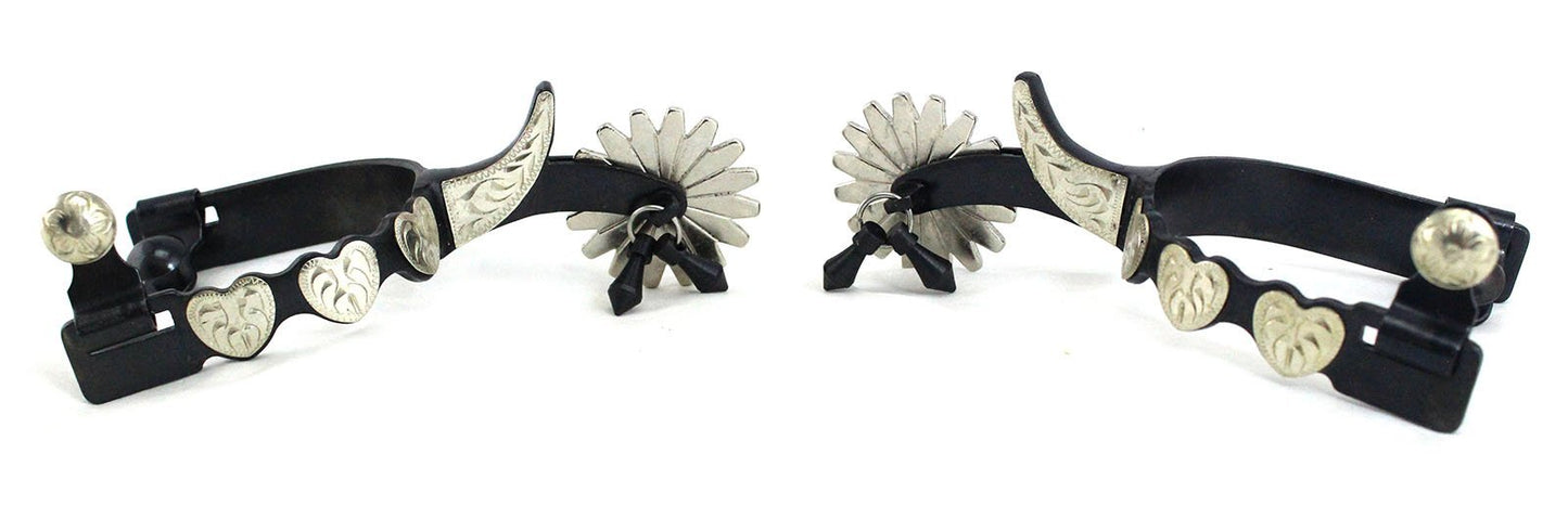 Aime Imports Western BS Ladies Heart 16pt Jingle Bob Spurs