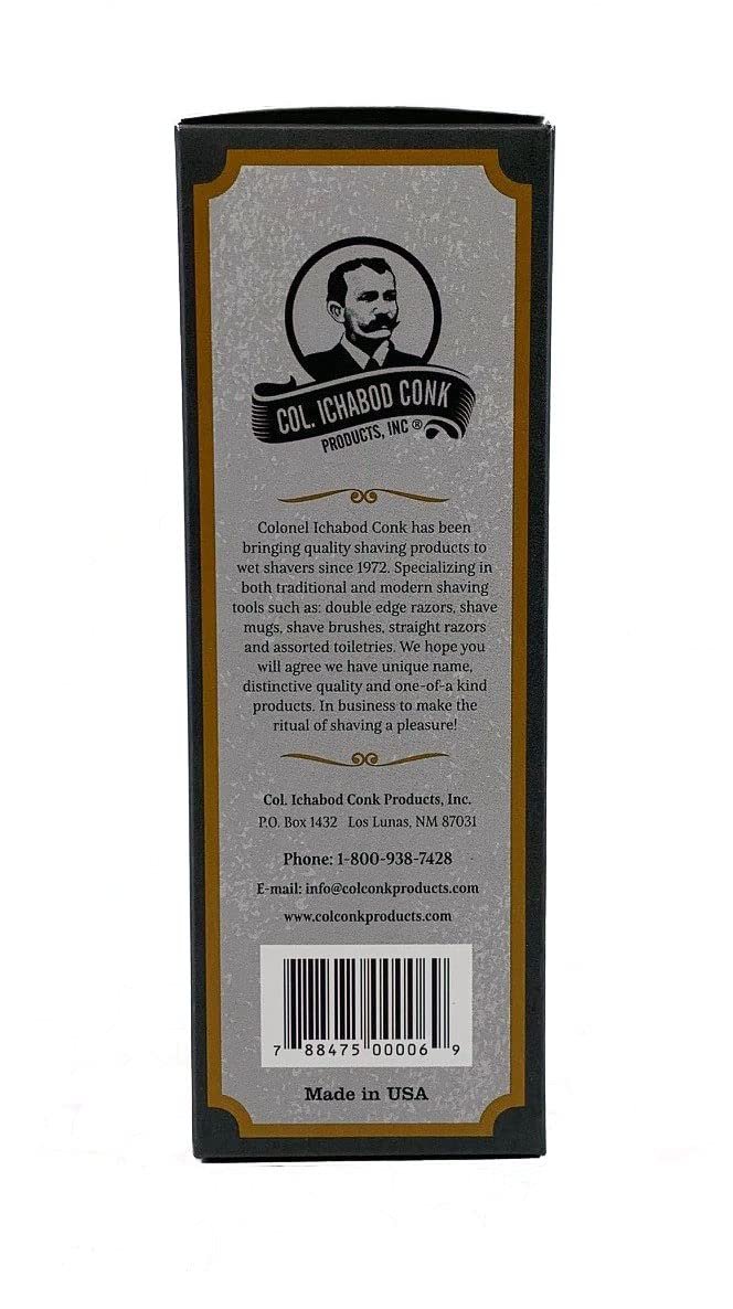 Colonel Ichabod Conk Amber After Shave Cologne 4 Fl. Oz. Glass Bottle Aftershave