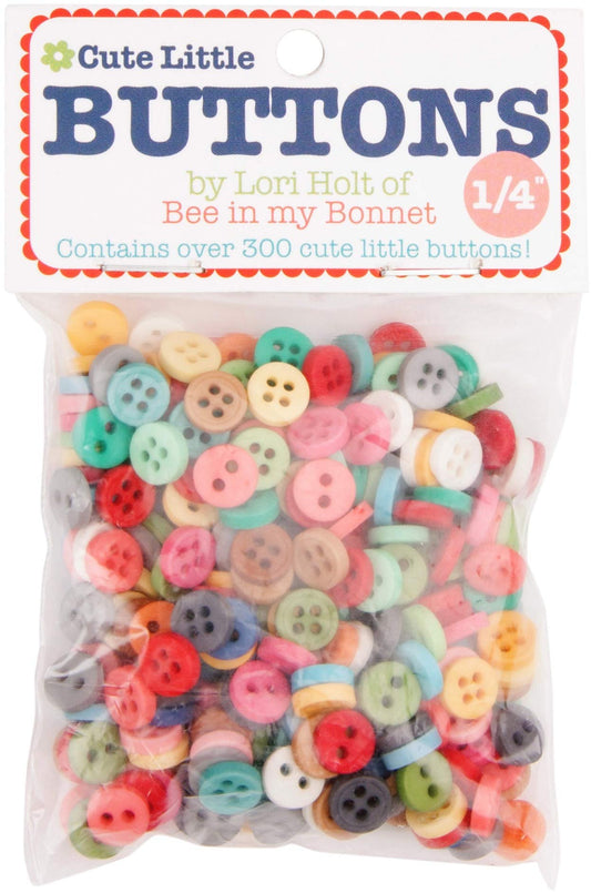 Riley Blake Cute Little Buttons Assortment 300/Pkg-1/4" -STB6023