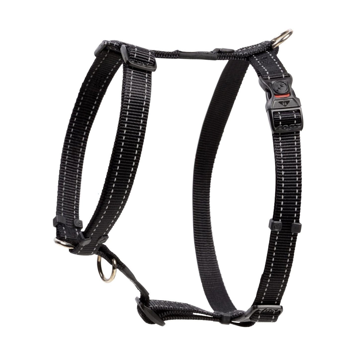 Rogz Utility Large 3/4-Inch Reflective Fanbelt Adjustable Dog H-Harness