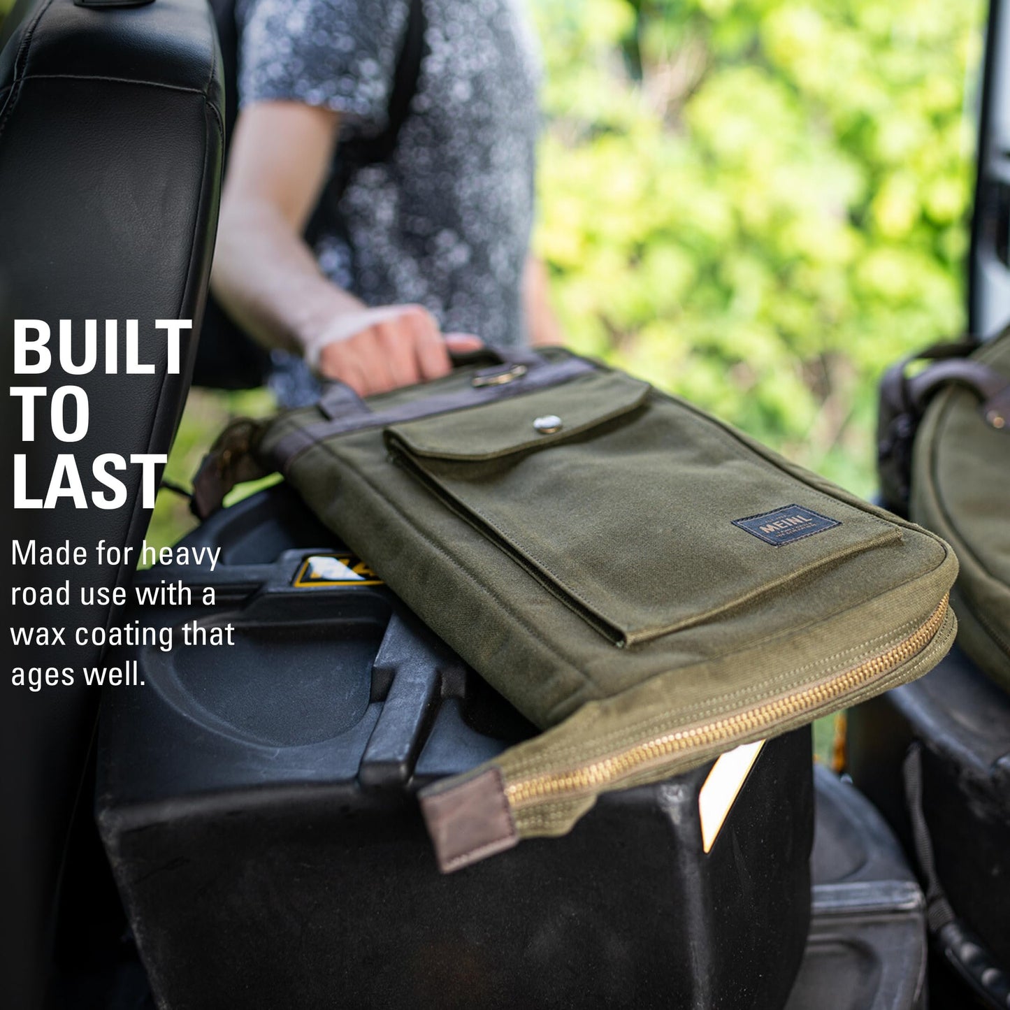 22" Cymbal Bag — Waxed Canvas Collection — Adjustable Backpack Straps, Heavy-Duty Fabric and Carrying Grip, 2-YEAR WARRANTY