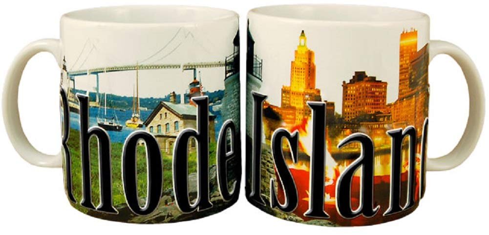 Americaware Rhode Island 18oz. Color Relief Coffee Mug