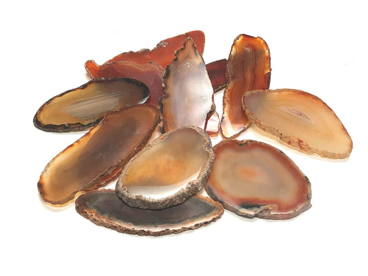 Zentron Crystal Collection 20 Count Agate Slices 2" Pieces (Red/Orange, 20)