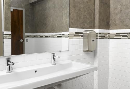Excel Dryer TA-SB Automatic, Surface-Mounted, ADA-Compliant Conventional Hand Dryer, Brushed Stainless Steel Cover, 110-120V 50/60 Hz