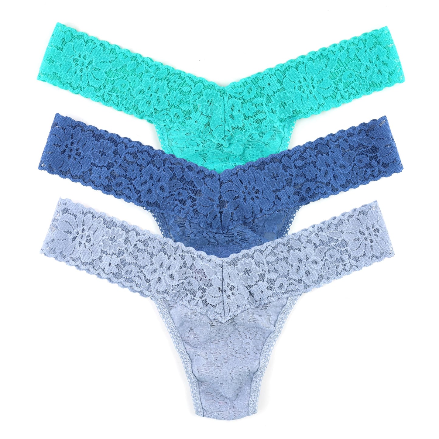 hanky panky - Daily Lace Low Rise Thongs for Women | Lacy Lingerie, Comfortable Underwear | One Size (2-12) | 3 pack