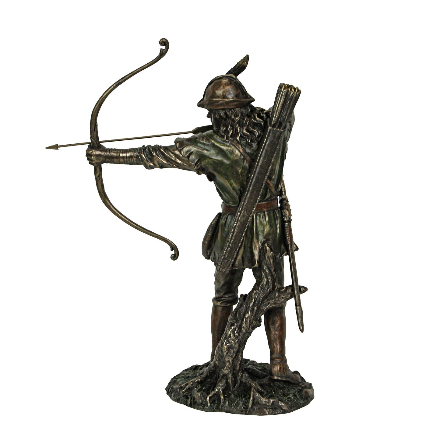 Veronese Design Robin Hood Shooting Arrow Bronze Finish Statue 12 Inches Tall