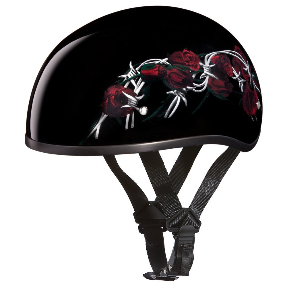 Daytona Helmets Half Skull Cap Motorcycle Helmet – DOT Approved [Graphics]…