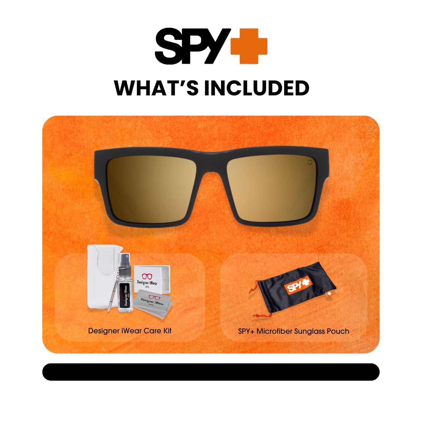 Spy Montana Square for Men +BUNDLE with ACCESSORY EYEWEAR KIT Sunglasses for Men