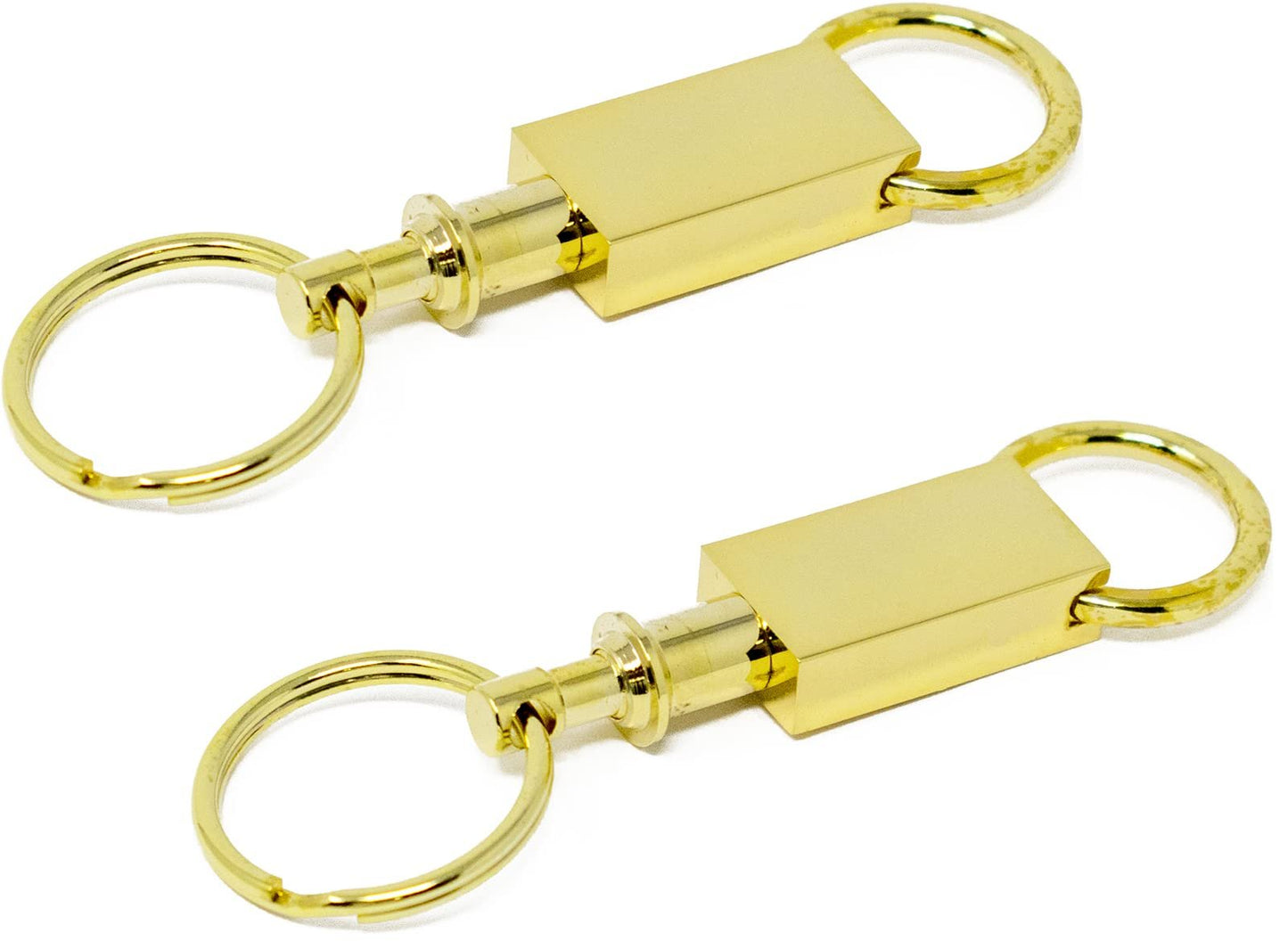 Stephanie Imports Set of 2 Quick Release, Detachable Valet Keychains With Dual Key Rings