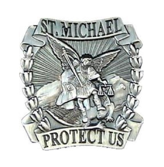 EAGLE CREST NEW "Saint Michael Protect Us" Pin - Ships in 24 hours, Pewter, Small
