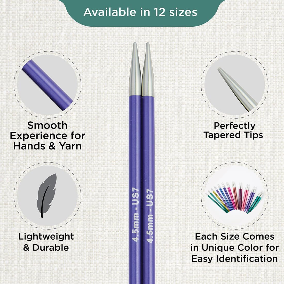 KnitPro Zing Interchangeable Circular Needles 4" (10cm)