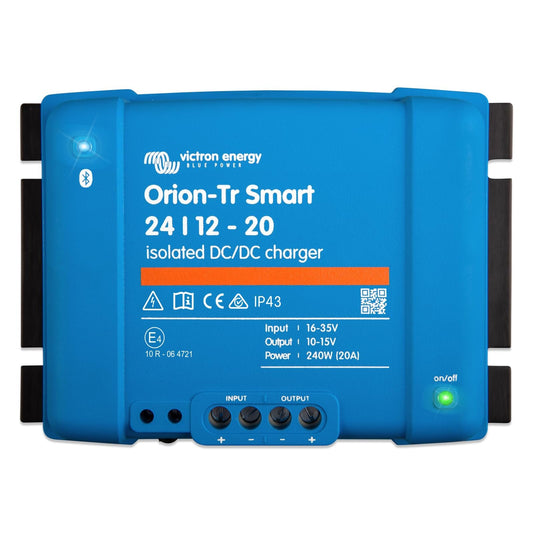 Victron Energy Orion-Tr Smart DC to DC Charger (Bluetooth) - 24/12-Volt 20 amp 240-Watt - Battery Charger for Dual Battery Systems - Isolated