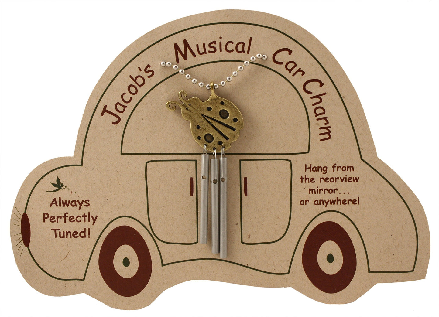 Jacob's Musical Car Charm, Ladybug, Mini Wind Chime