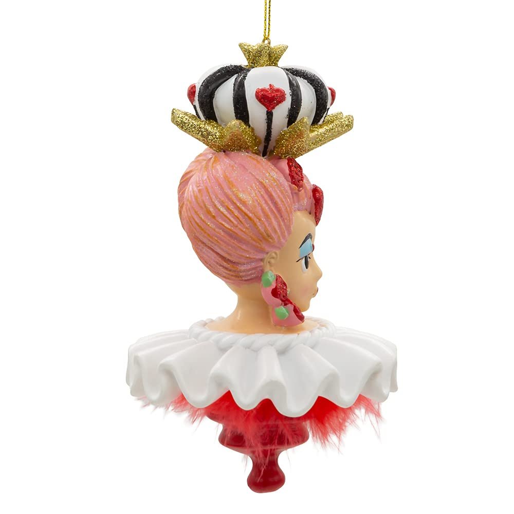 Kurt Adler 6.25-Inch Hollywood Hats Queen of Hearts