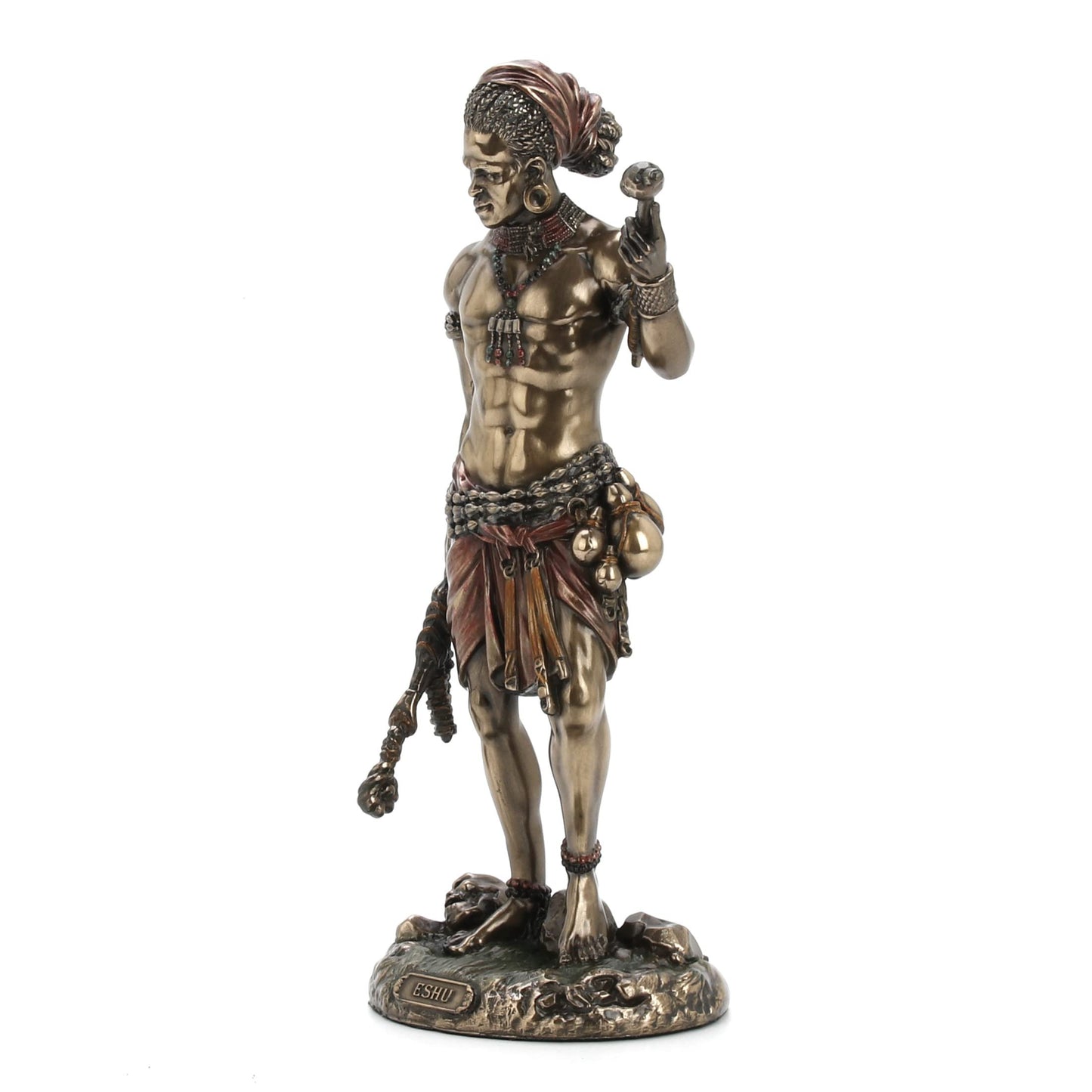 Veronese Design 8.5" Eshu The Divine Trickster God of The Yoruba Cold Cast Resin Antique Bronze Finish Statue