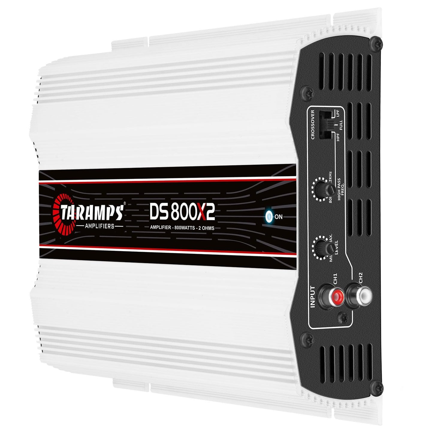 Taramps DS 800x2 2 Ohms 800 Watts Rms 2 Channels of 400 Watts 2 Ohms, Bridgedable with 800 Watts at 4 ohms, Car Audio Amplifier Digital, Full Range Crossover High/Low Pass Fixed, System Class D