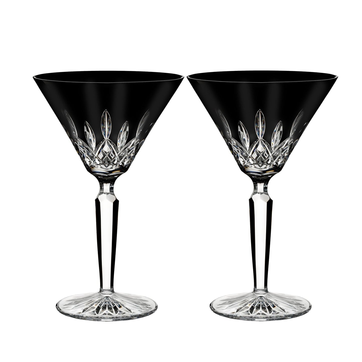 Waterford Lismore Black Martini, Set of 2, 7oz