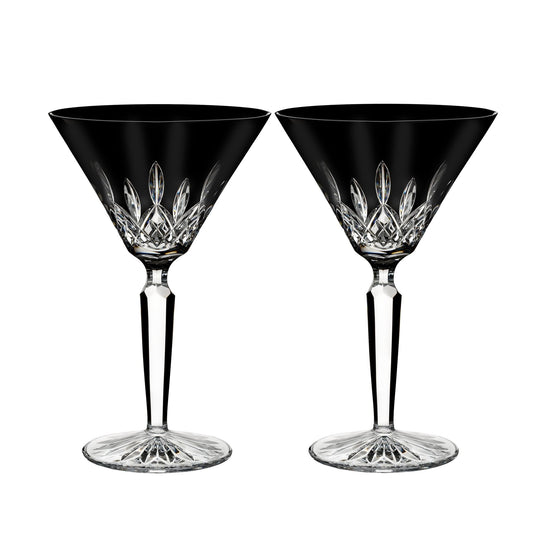 Waterford Lismore Black Martini, Set of 2, 7oz