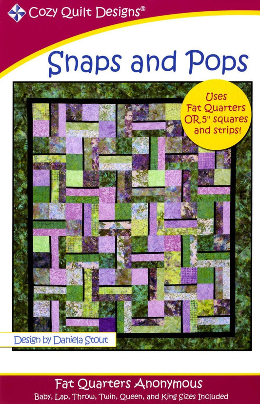Cozy Quilt Designs 'Fat Quarters Anonymous' Pattern - Snaps and Pops (Includes Instructions for 6 Project Sizes)