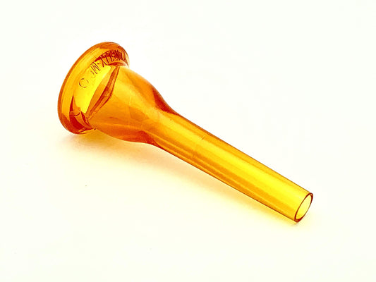 KELLY-MC - Medium-Cup French Horn Lexan-Mouthpiece - Crystal-Orange