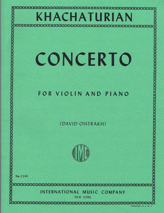 Khachaturian Concerto for Violin and Piano IMC 2246