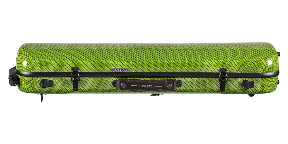 Tonareli Violin Oblong Fiberglass Case- Green Checkered Special Edition VNFO 1016 4/4