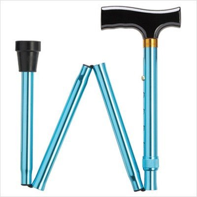 Unisex Folding Adjustable Fritz Cane Black Aluminum  -Affordable Gift! Item #DHAR-9052308