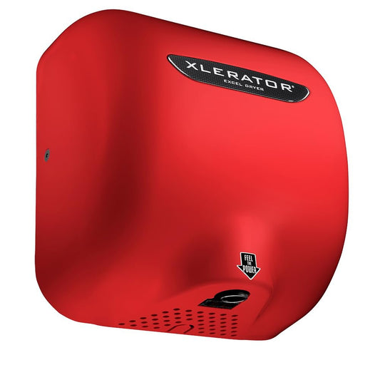 Excel Dryer XL-SP Red XLERATOR Automatic Commercial Hand Dryer,Zinc Die Cast Red Cover, XL-R