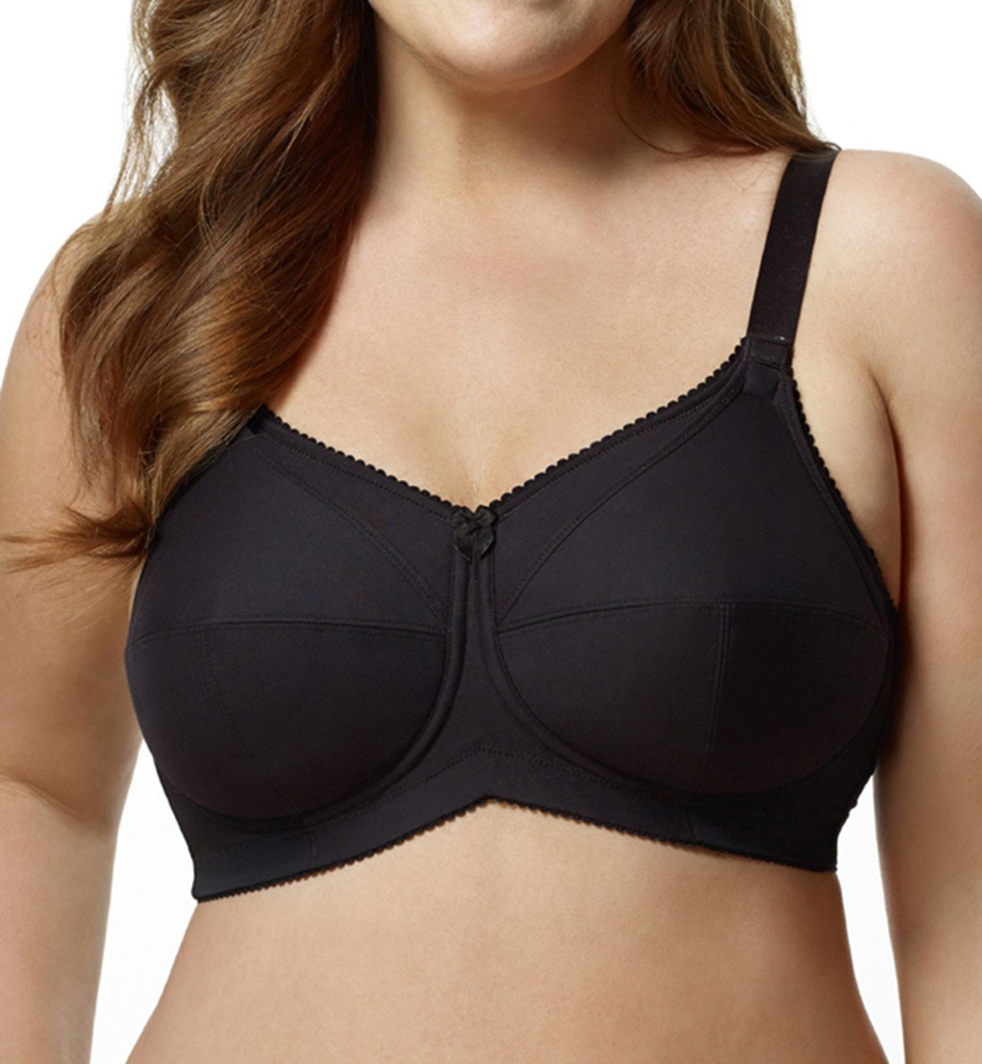 Elila 2-Ply Cotton Support Nursing Softcup #1613,40M,Black