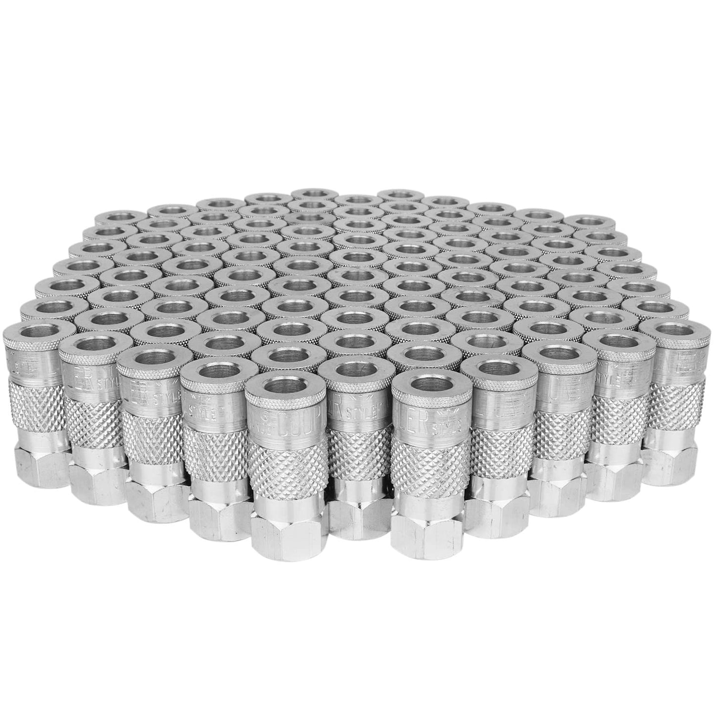 Milton 788ST 3/8" FNPT Tru-flate/Parker (T-Style) Quick-Connect Steel Coupler -Box of 10