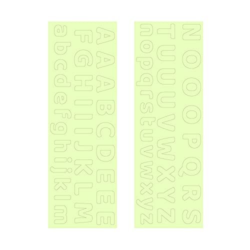 GLOPLAY Alphabet (62pcs/Pack), Glow in The Dark Educational Wall Stickers, The Eco-Friendly and Brightest Wall Stickers for Ceiling, Bath time, Bed Room, Party, Decor, Made in Japan