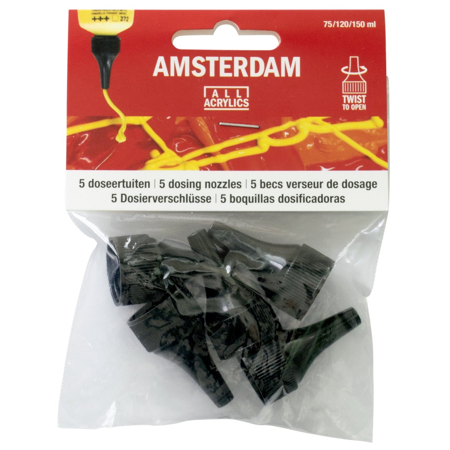 Amsterdam NOZZLES 5/PKG, Multicolor, One Size