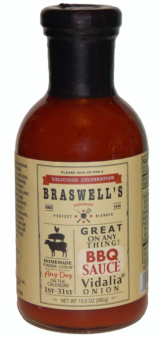 Braswell’s Vidalia Onion Barbeque Sauce – Small-Batch, Renowned Specialty, Made in USA, Since 1946 (13.5oz)