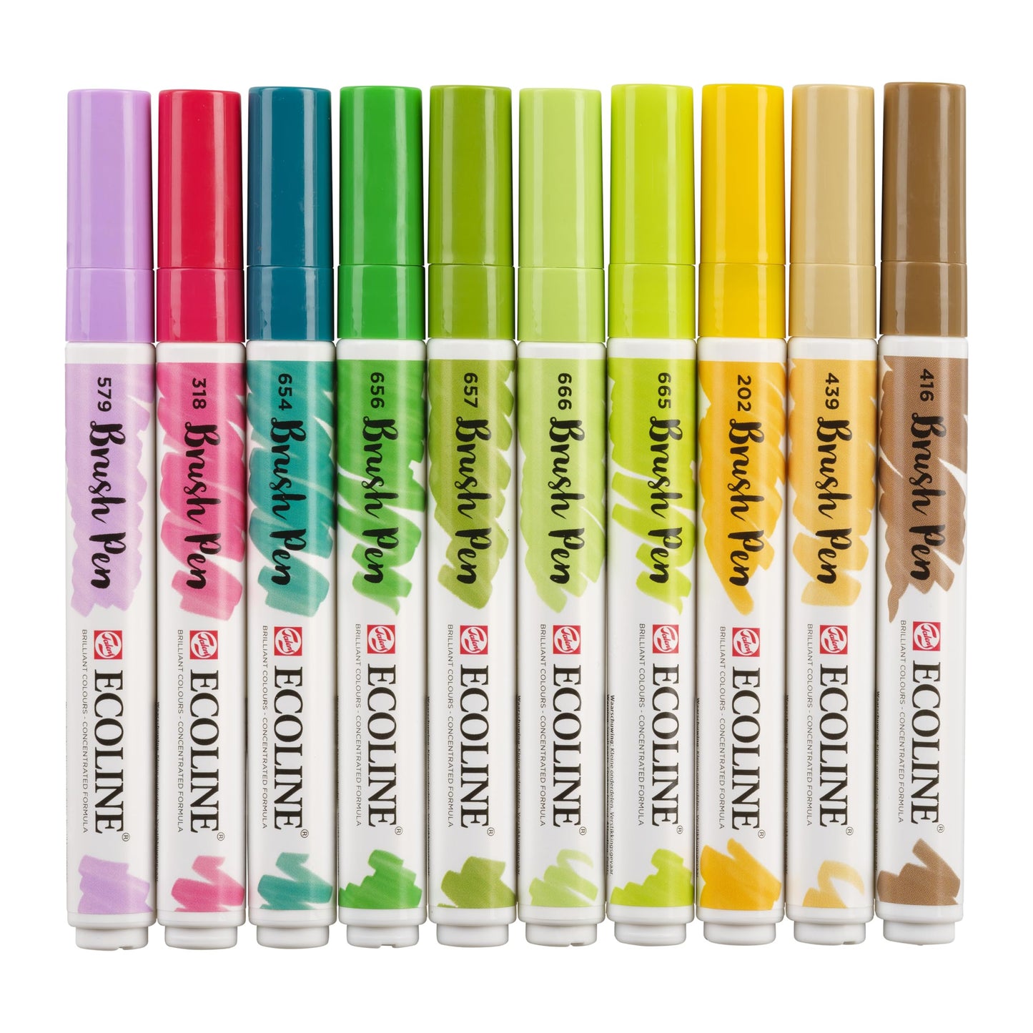 Ecoline Set of 10 Brush Pens - Botanic